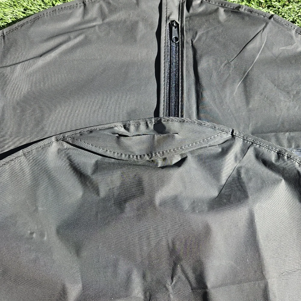 Saks Fifth Avenue Solid Black Canvas Garment Bag 23x55